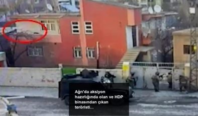 Ağrı’da aksiyon hazırlığında olan ve HDP binasından çıkan teröristin yakalanma anı