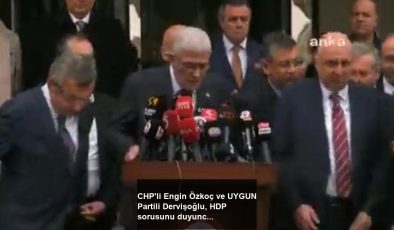 CHP’li Engin Özkoç ve UYGUN Partili Dervişoğlu, HDP sorusunu duyunca apar topar kaçtı