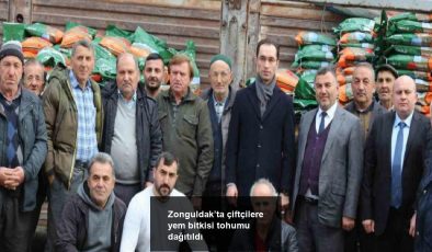 Zonguldak’ta çiftçilere yem bitkisi tohumu dağıtıldı
