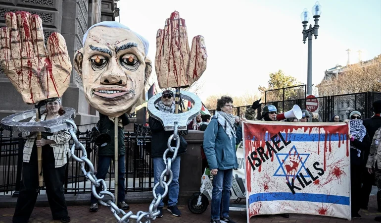 Beyaz Saray’da Filistin Protestosu