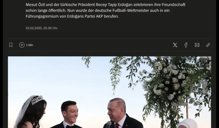 MESUT ÖZİL’İN AK PARTİ’YE KATILMASI, DÜNYA BASININDA GÜNDEM OLDU