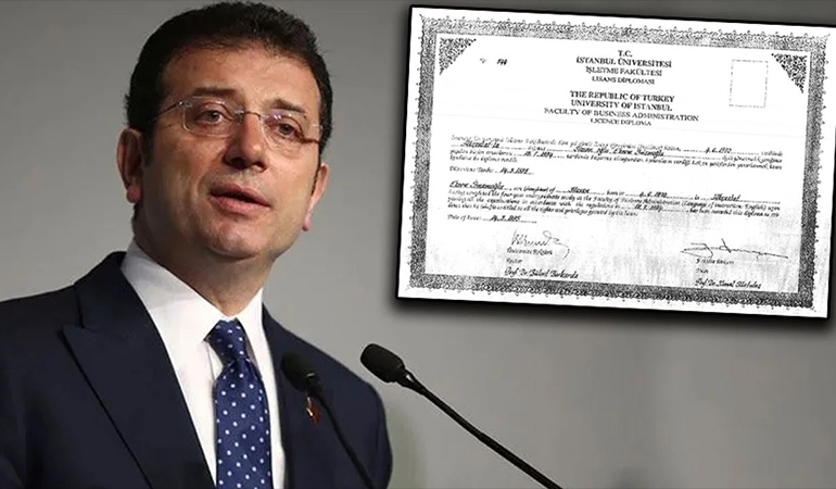 İMAMOĞLU’NUN DİPLOMASI SİLİNDİ